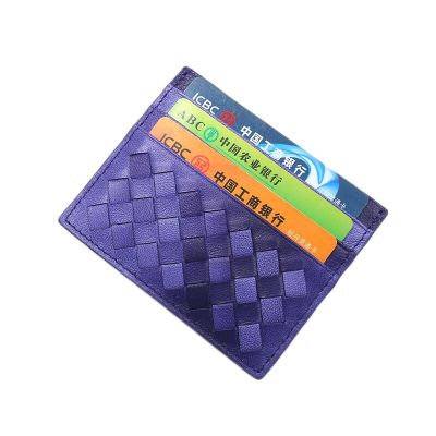 New Sheepskin Two-color Weave Wallet Purse Fashion Short Cute Coin Bag Designer Mini Credit Card Holder Slim Lady Wallet