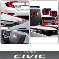 NP โลโก้ logo H แดง,H ดำ Civic FC FK 2016-ปัจจุบัน(หน้า-หลัง-พวงมาลัย) โลโก้ยี่ห้อรถยนต์ โลโก้แต่งรถยนต์ ป้ายสติ๊กเกอร์รถยนต์