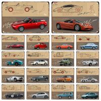 Classic Luxury Sports Car Metal Car Poster Sign Plaque Tin Painting Vintage Sign Garage Club Man Cave Wall Art Decor Mural Gift