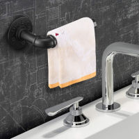 Retro Toilet Paper Holder Industrial Iron Tube Roll Paper Holder Towel Holder Paper Towel Holder Black Bathroom Supplies