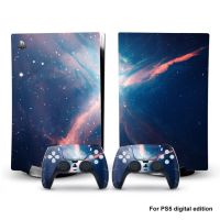 สติกเกอร์รูปลอกสกินสำหรับโซนีคอนโซล PlayStation 5 5และตัวควบคุม2ตัวสำหรับ PS5 Gmaepad จอยสติ๊กรุ่นดิจิตอลลายพราง