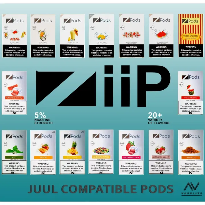 ZiiP Pods 5 JUUL Compatible (20 flavors to choose) Lazada PH