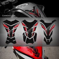 HOTnew สำหรับ Honda CBR 250RR 600RR 1000RR 900RR 650F 1100XX สติกเกอร์ไฟร์เบลด3D คาร์บอนถังน้ำมันมอเตอร์ไซค์ปลอกปกป้องเข่า