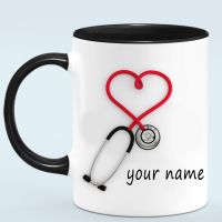 hotx【DT】 2023 Doctors Hospital Customization Stethoscope and Cup Mug Mugs Cups Unusual