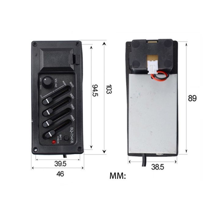 ปิ๊กอัพกีต้าร์โปร่ง-4eq-ปิ๊กอัพสี่แบนด์เฉพาะสำหรับการปรับแต่งกีตาร์อะคูสติก