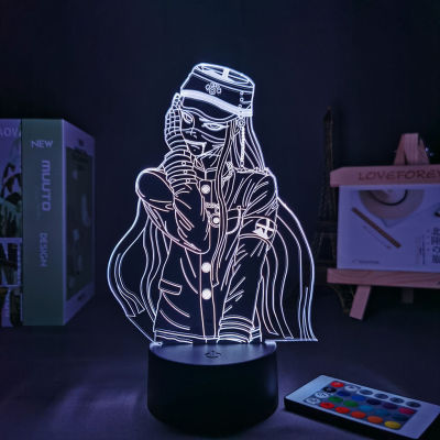 Anime Figure Night light Anime Danganronpa V3 Killing Harmony Korekiyo Shinguji 3D remote desk lamp for Bedroom Decor Lamp