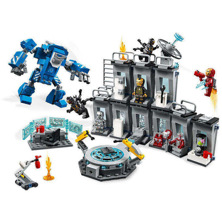 lego-76125-assembled-avengers-4-series-iron-man-mecha-showroom-boys-and-childrens-toys-marvel
