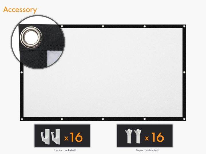 Apeman [PS100] 100 inch 169 Portable Projector Screen Wall Mounted