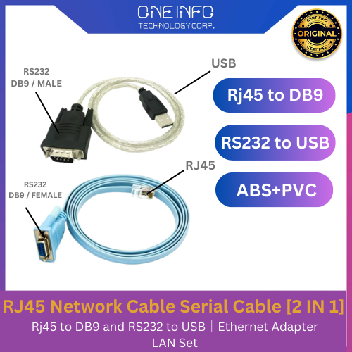 RJ45 Network Cable Serial Cable│Rj45 to DB9 and RS232 to USB│Ethernet ...