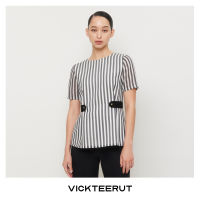 VICKTEERUT (ราคาปกติ 8,250-.) Re-Edition Short Sleeve Stripe Blouse เสื้อแขนสั้น ลายทาง