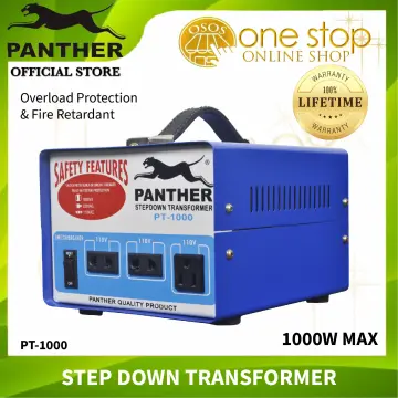 125W-110V: Panther Step Down Transformer 125W, Output 110V - Extension Cord,  Transformer, AVR Supplier: Panther Products Philippines