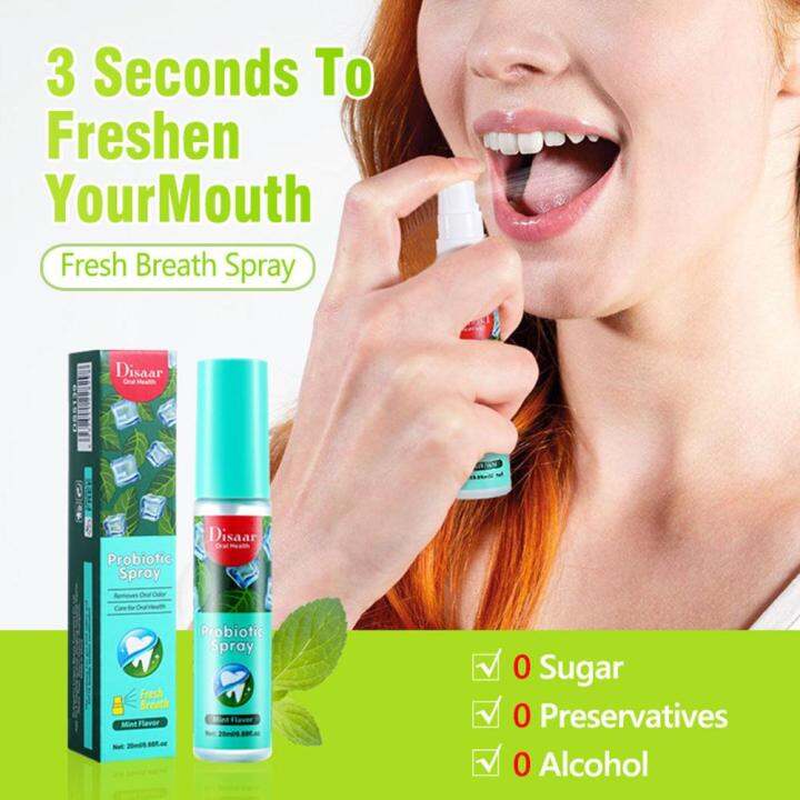 20ML Breath Freshener Spray Lemon Grape Mint Flavor Artifact Female ...