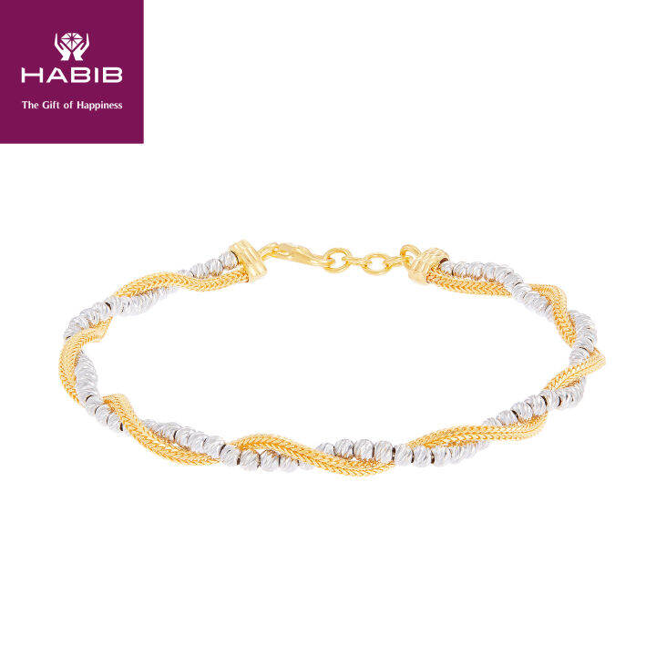 HABIB 916 Yellow and White Gold Bracelet JPB08570422 Lazada