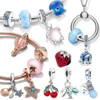 Murano Glass New 2022 Charm Beads 925 Sterling Silver Fit  Pandora 925 Original Bracelet Beads Charms for Pendant Jewelry Gift