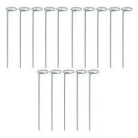 24PCS Beautiful Plant Support Stand Flowers Support Ring Metal Plant Support Stakes Bonsai Support Backyard Garden Tool