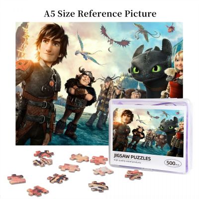 How To Train Your Dragon Wooden Jigsaw Puzzle 500 Pieces Educational Toy Painting Art Decor Decompression toys 500pcs