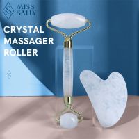 Miss Sally Jade Roller หินหยกธรรมชาติ Guasha Scraper Set Jade Massagers For Beauty Relaxation Slimming Beauty Tool