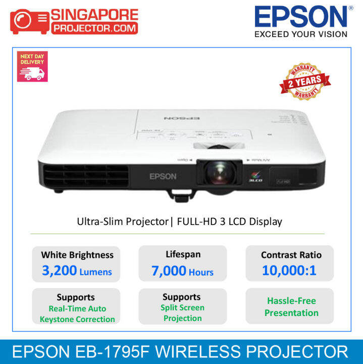 Epson EB1795F Wireless Full HD 3LCD Projector Lazada Singapore