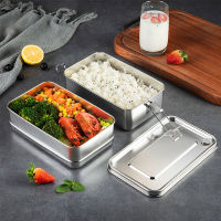 304 Stainless Steel Lh Box Double Layers Bento Student Food Container Snack Storage Box Anti-Leak Fruits Storage Lh Box