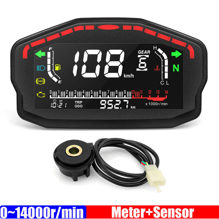 universal-digital-รถจักรยานยนต์-dash-แผง-lcd-dashboard-0-14000r-min-speedometer-เครื่องวัดระยะทาง-tachometer-สำหรับ1-2-4กระบอกมอเตอร์ส่วนใหญ่