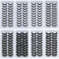 10pairs of false eyelashes natural mink false eyelashes make up thick and soft eyelashes female makeup eyelashes free shipping