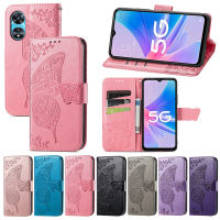 สำหรับ A72 OPPO A74 A72 A76 A77 A77s A78 A91 A92 A92s A93 A94 A95 A96เคส A97กระเป๋าเงินฝาปิดแบบแม่เหล็กหนังเคสโทรศัพท์กระเป๋าเก็บบัตรมีสายคาดที่คล้องบัตเตอร์ฟลาย