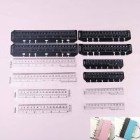 ◐ 2pcs/lot Bookmark Rulers PP 6 Holes Ruler For Binder Planner Notebooksfine Office School Index Ruler Bookmark Notebooks