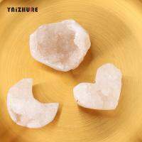 ▫♀ 1PC Natural Shine Gem White Crystal Teeth Handmade Love Moon Brass Drawer Handle Cabinet Door Wardrobe Knob Handle for Furniture