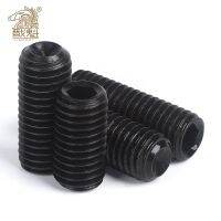 10/50pcs M2 M2.5 M3 M3.5 M4 M5 M6 M8 DIN916 Black grade 12.9 alloy steel Hex Hexagon Socket Allen Cup Point Grub Screw Set Bolt Nails Screws Fasteners