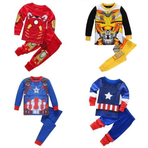 Marvel Hero Iron Man Pyjamas Kids Sleepwear Boys Nightwear Pj s