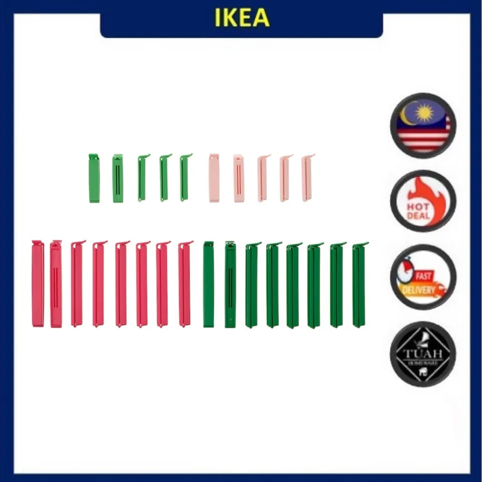 IKEA Pack of 10pcs Colorful Plastic Bevara Sealing Bags Clip