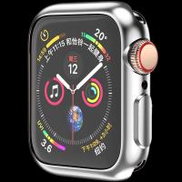 เคสสำหรับ Apple Watch ซีรีส์7 45มม. 41มม. 40มม. 5 38มม. นิ่มชุบ42มม. 3 44มม. กันชนตัวป้องกัน Tpu Iwatch 4