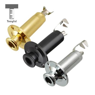 ‘【；】 Tooyful 1/4 Strap Lock Pin Jack End Pin Output Input Sockets Parts For Guitar Bass Silver Durable