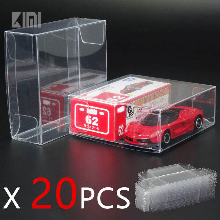 20PCS Clear Plastic Display Box for TOMICA, TOMY, HOT WHEELS, MATCHBOX Toy Car Suit 1/64 Model
