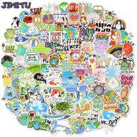 100PCS Peace Environmental Earth Sticker Stop War Care Environment Green Sticker Laptop Helmet Bicycle Skateboard Kids Gift