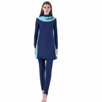 Muslim Swimsuit Islamic swim wear Women Burkinis Wear Bathing Suit Women Modest swimwear Patchwork Full Cover Long Sleeve