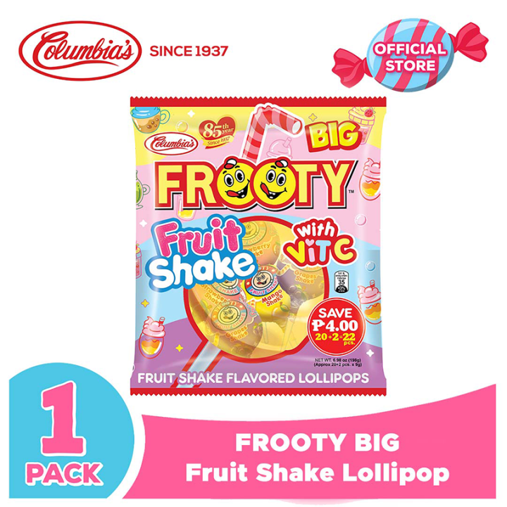 Columbia Candies: Frooty Big Fruit Shake Lollipop | Lazada PH