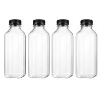 UKCOCO 4PCS Plastic Storage Storage Drinks Bottles Jars Juice Beverage Bottles Home for