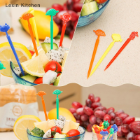 Lexin Kitchen 18PCS การ์ตูนผลไม้ส้อม Bento BOX Forks Ocean Style ผลไม้เค้กขนมส้อม