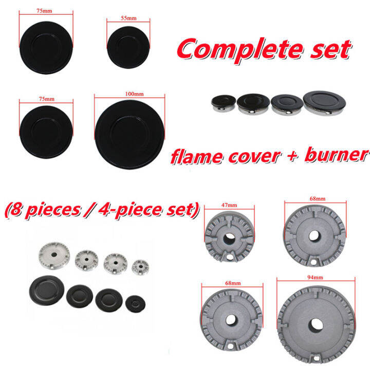 （COD）Universal Burner Hat Set Cooker Oven Hob Gas Burner Crown Flame