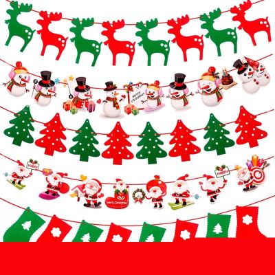 Santa Claus Cartoon Flag Christmas Decorations For Home Christmas Ornaments 2022 Christmas Gifts Cristmas Noel New Year 2023