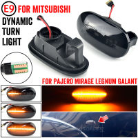 คู่แบบไดนามิก LED ไฟเลี้ยวด้านข้างสำหรับมิตซูบิชิแลนเซอร์ Pajero Mirag Galant 1998-2005ด้าน Repeater เลี้ยวไฟกระพริบโคมไฟ