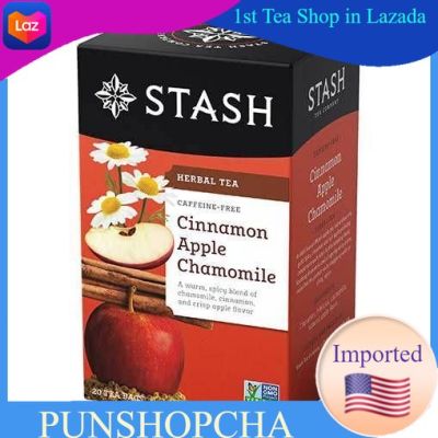 ชา​ Stash Herbal Tea Caffeine Free Cinnamon Apple Chamomile​ 20Tea Bags