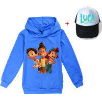 LUCA ผ้าฝ้ายการ์ตูน Hoody เด็กวัยหัดเดินเสื้อผ้าเด็กแขนยาว Lesure ฤดูใบไม้ผลิและฤดูใบไม้ร่วงเสื้อกันหนาวหมวกสำหรับวัยรุ่นเด็กสาว