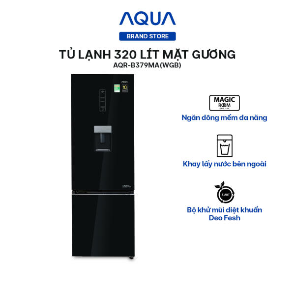 Tủ lạnh ngăn đông dưới Aqua 320 Lít AQR-B379MA(WGB)