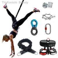 【hot】✺✷  Bungee Flying Suspension Rope Anti-gravity Cord Resistance Band Set Workout GYM