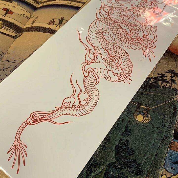 red-dragon-temporary-tattoo-sticker-men-women-arm-body-art-waterproof-fake-tattoo-applique-tattoo-big-size