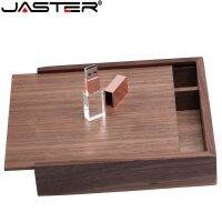 JASTER 1PCS FREE LOGO walnut Photo Unique Album Wood usb Box Memory stick Pendrive 64GB Photography Wedding Studio 170x170x35mm