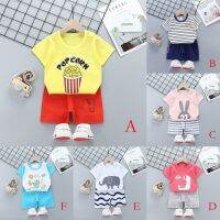 Hot Sale Childrens Summer Short Sleeve Cotton Suit T-shirt Shorts 2pcs set