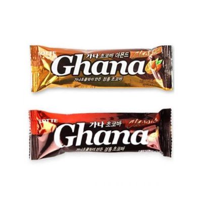 ช็อคโกเเลตบาร์กาน่า lotte ghana chocobar collection 43g,50g 롯데 가나 초코바 chocolate bar